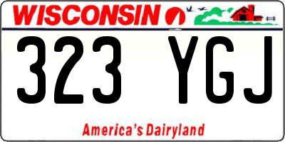 WI license plate 323YGJ
