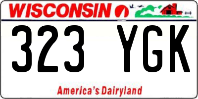 WI license plate 323YGK