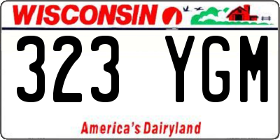 WI license plate 323YGM