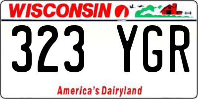 WI license plate 323YGR