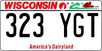 WI license plate 323YGT