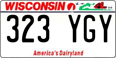 WI license plate 323YGY