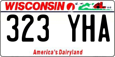 WI license plate 323YHA