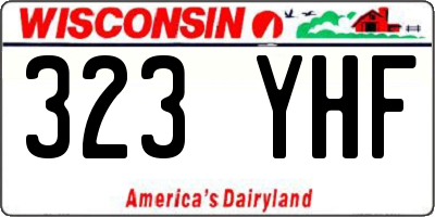 WI license plate 323YHF