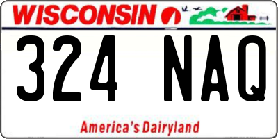WI license plate 324NAQ