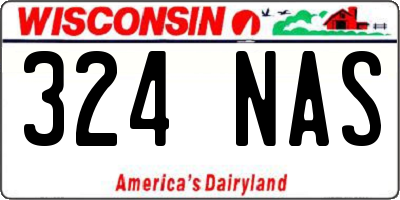 WI license plate 324NAS