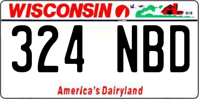 WI license plate 324NBD