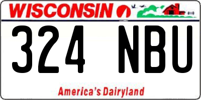 WI license plate 324NBU