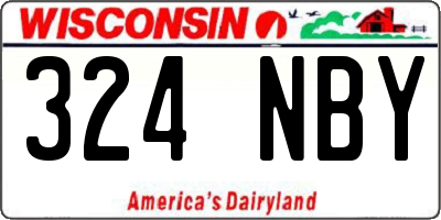 WI license plate 324NBY