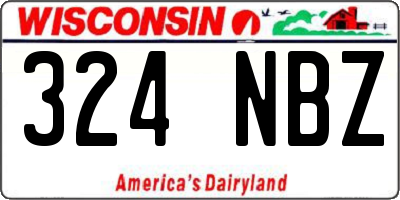 WI license plate 324NBZ
