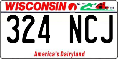 WI license plate 324NCJ