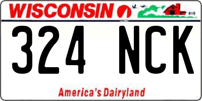 WI license plate 324NCK