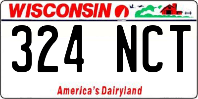 WI license plate 324NCT