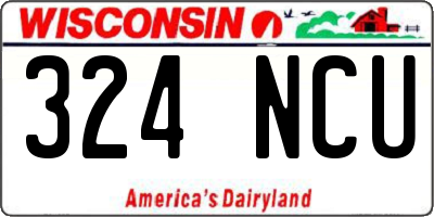 WI license plate 324NCU