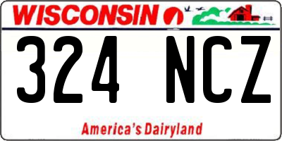 WI license plate 324NCZ