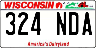 WI license plate 324NDA