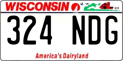 WI license plate 324NDG