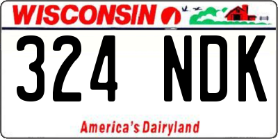 WI license plate 324NDK