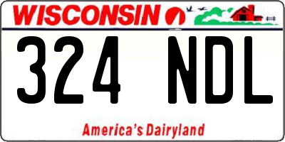 WI license plate 324NDL