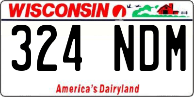 WI license plate 324NDM