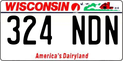 WI license plate 324NDN