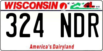 WI license plate 324NDR