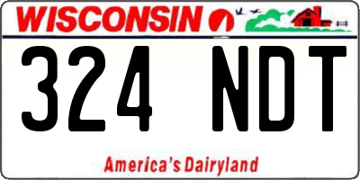 WI license plate 324NDT