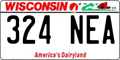 WI license plate 324NEA