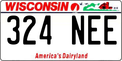 WI license plate 324NEE