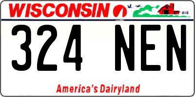 WI license plate 324NEN