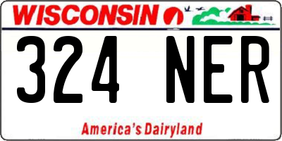 WI license plate 324NER