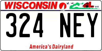 WI license plate 324NEY