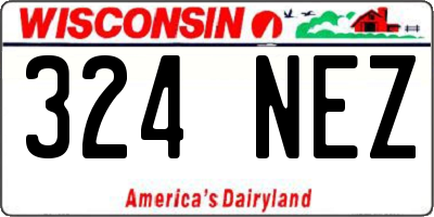 WI license plate 324NEZ