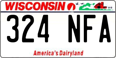 WI license plate 324NFA