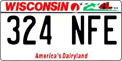 WI license plate 324NFE