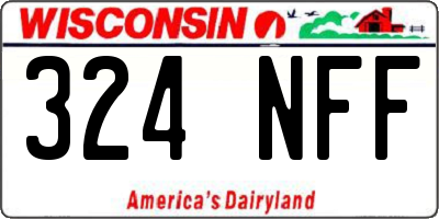 WI license plate 324NFF