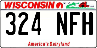WI license plate 324NFH
