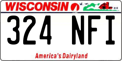 WI license plate 324NFI