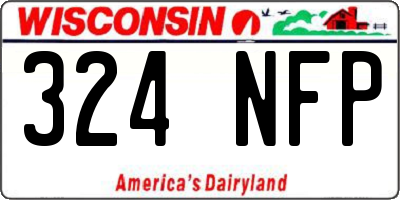 WI license plate 324NFP
