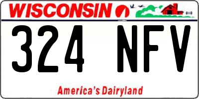 WI license plate 324NFV