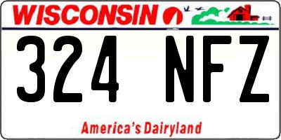 WI license plate 324NFZ