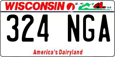 WI license plate 324NGA