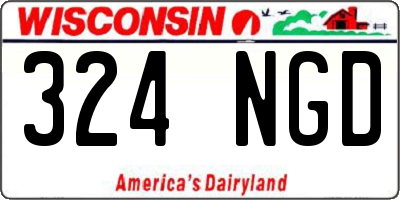 WI license plate 324NGD
