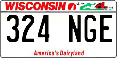 WI license plate 324NGE