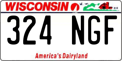 WI license plate 324NGF