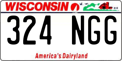 WI license plate 324NGG