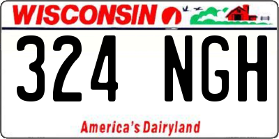 WI license plate 324NGH