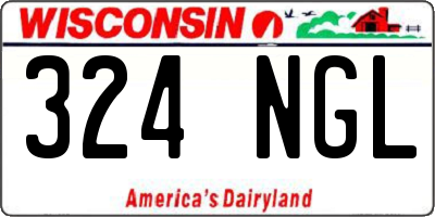 WI license plate 324NGL