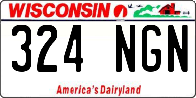 WI license plate 324NGN