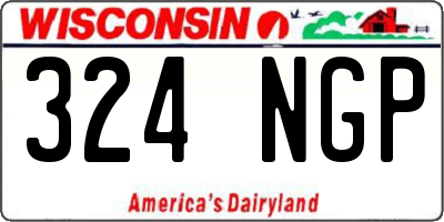 WI license plate 324NGP